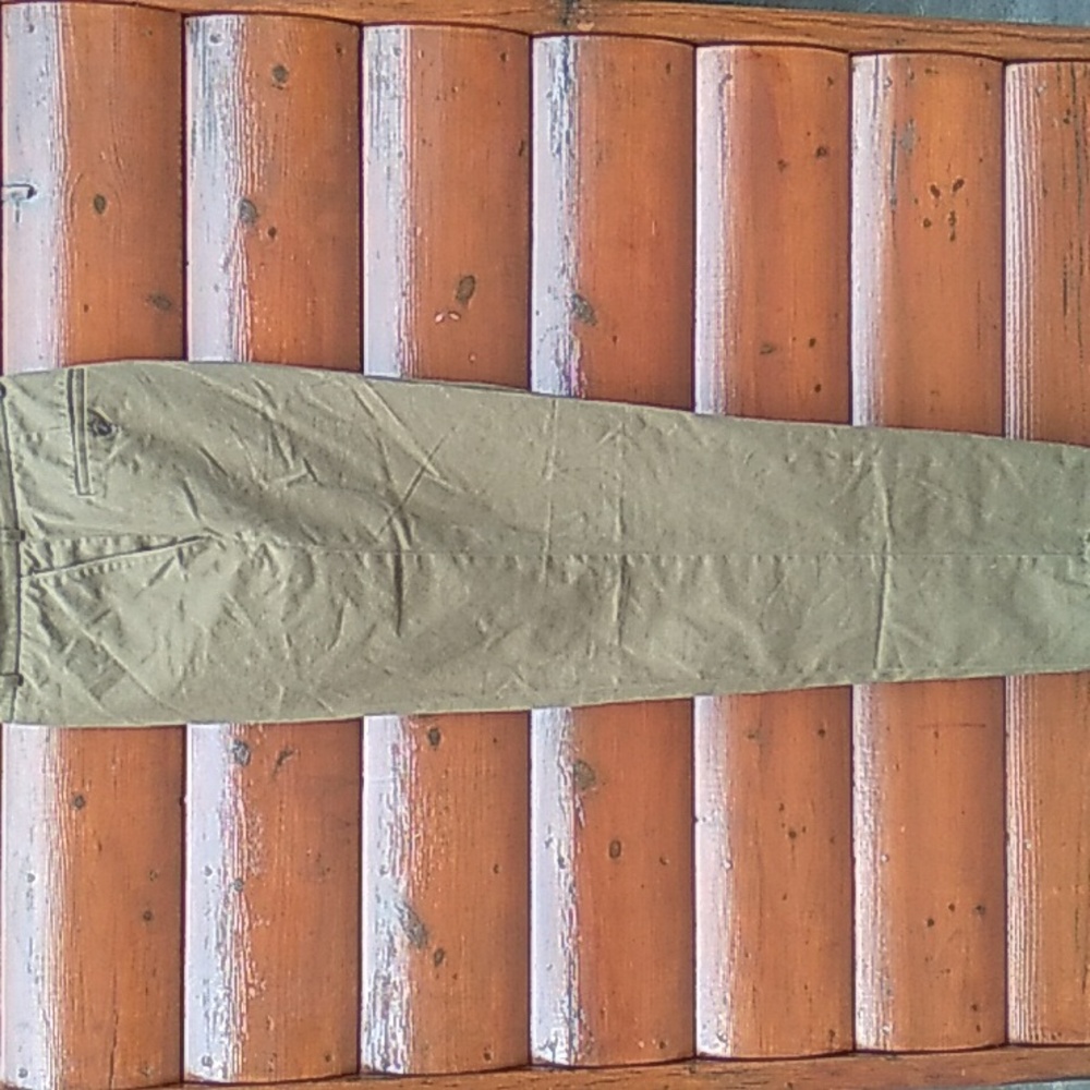 🫒 Olive Pants Barry Bricken FLAT FRONT EUC COTTON CHINOS Hint of Golden Brown
